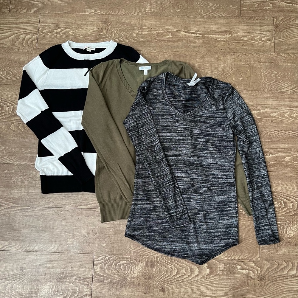 Three sweaters